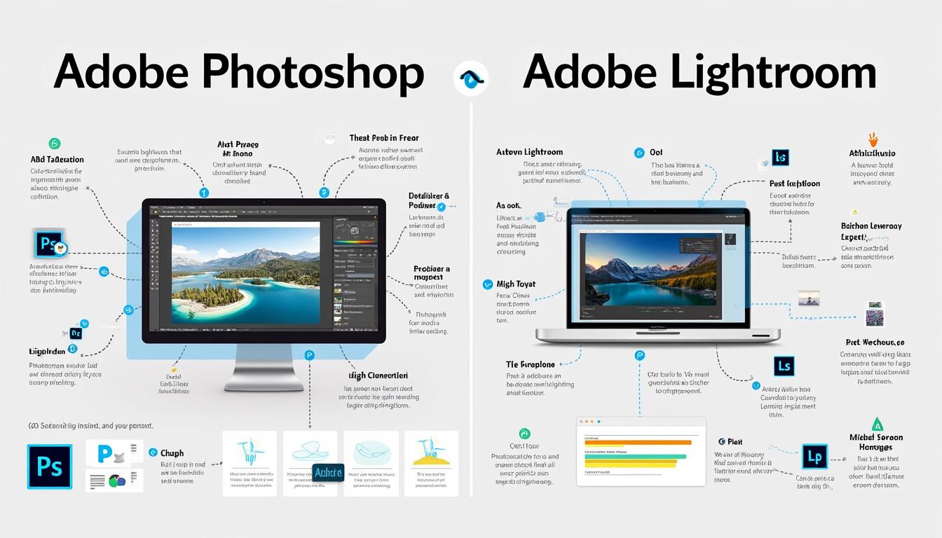 découvrez les différences clés entre photoshop et lightroom pour choisir l'outil idéal adapté à vos besoins en retouche photo et gestion d'images.