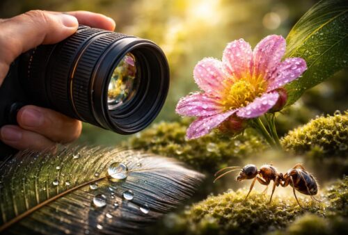 explorez les secrets de la photo macroscopique et apprenez à capturer les détails invisibles à l'œil nu grâce à des techniques simples et accessibles.